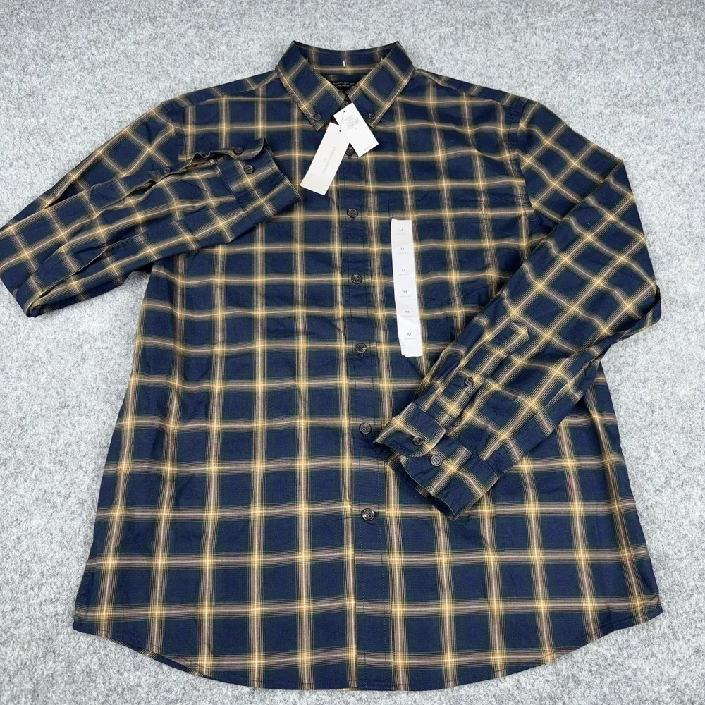 Banana Republic Slim Untucked Plaid Shirt Mens Medium M Long Sleeve NWT New Fall